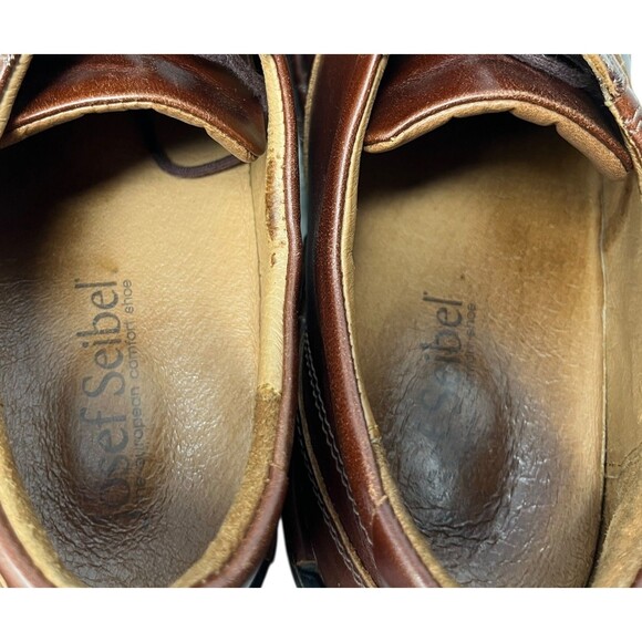 Josef Seibel Dress Shoes Men's Size 10 US 44 EU Brown Leather Shoes Lace Up - Picture 8 of 8